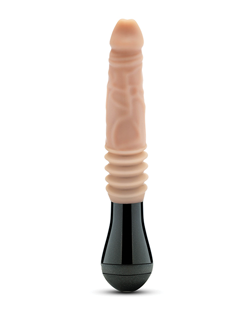 Thumbnail for Blush Dr. Skin Silicone Dr. Knight Thrusting Gyrating Vibrating Dildo - Beige