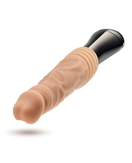 Thumbnail for Blush Dr. Skin Silicone Dr. Knight Thrusting Gyrating Vibrating Dildo - Beige