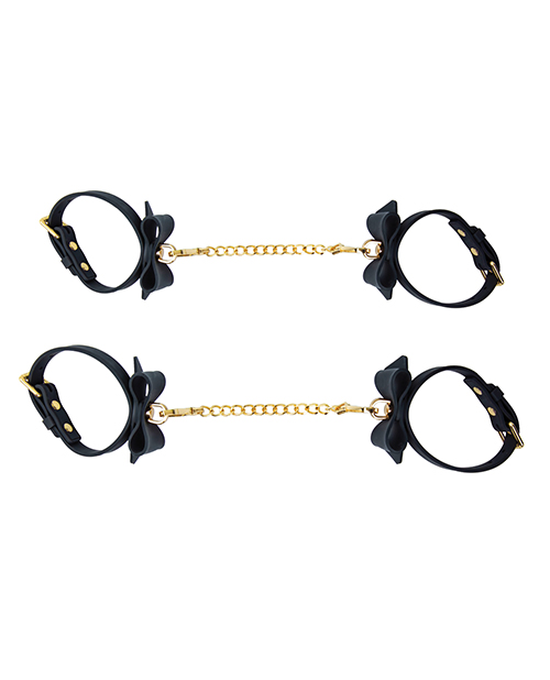Thumbnail for Blush Temptasia Ardor Wrist &amp; Ankle Restraints w/Bow - Black