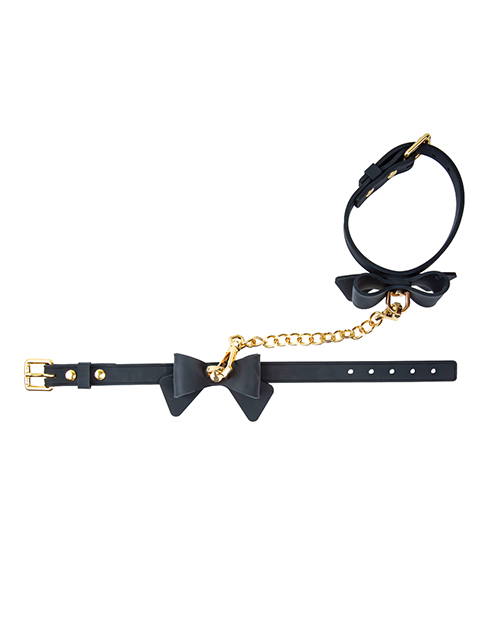 Thumbnail for Blush Temptasia Ardor Wrist &amp; Ankle Restraints w/Bow - Black