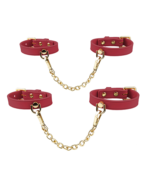 Thumbnail for Blush Temptasia Ardor Wrist &amp; Ankle Restraints - Red