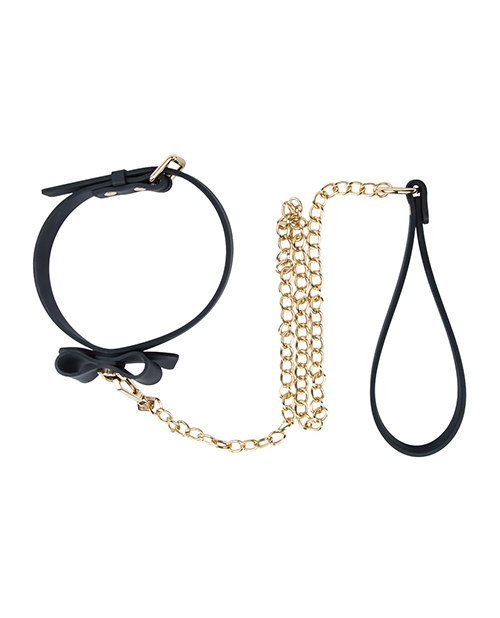 Thumbnail for Temptasia Ardor Collar &amp; Leash w/Bow - Black