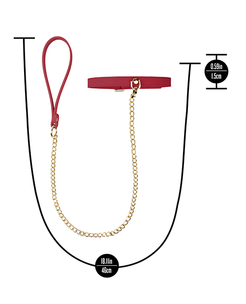 Thumbnail for Temptasia Ardor Collar &amp; Leash - Red