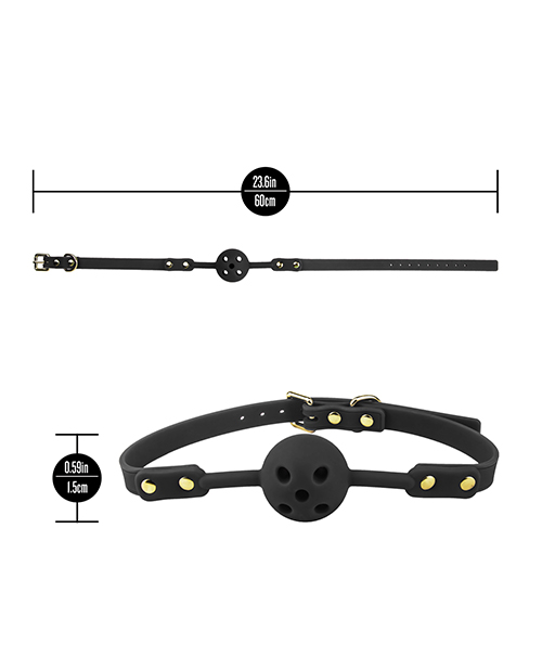 Thumbnail for Blush Temptasia Ardor Ball Gag - Black