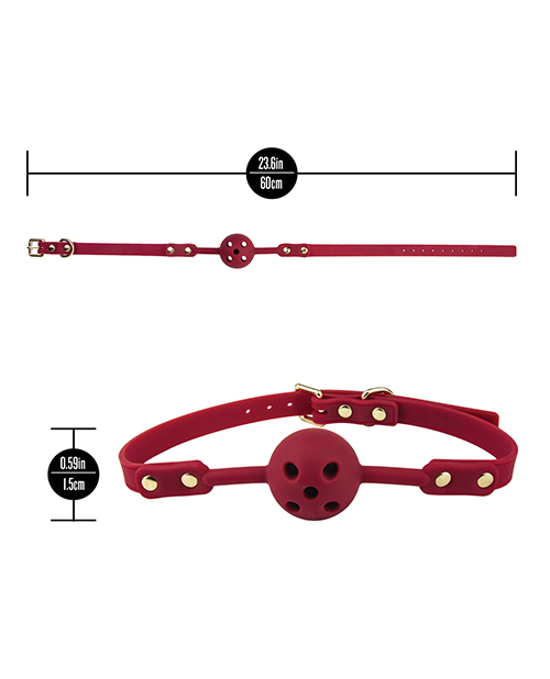 Thumbnail for Blush Temptasia Ardor Ball Gag - Red