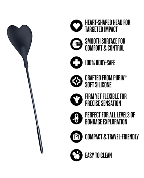 Thumbnail for Blush Temptasia Ardor Heart Crop - Black