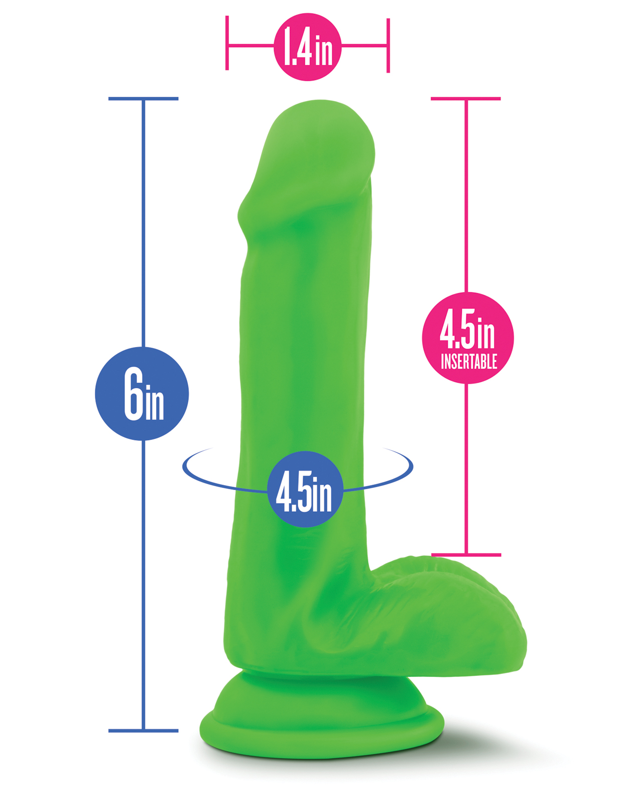 Thumbnail for Blush Neo Dual Density 6" Cock - Neon Green