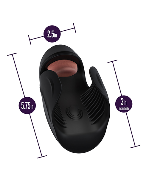 Thumbnail for Blush M For Men - Lickety Split - Vibrating Penis Head Stimulator - Black
