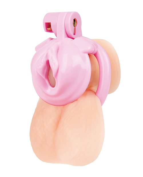 Thumbnail for Bitchboy Degrading Mini Chastity Cage w/Pussy Shape