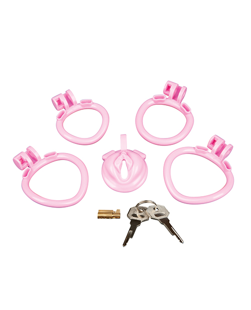 Thumbnail for Bitchboy Degrading Mini Chastity Cage w/Pussy Shape