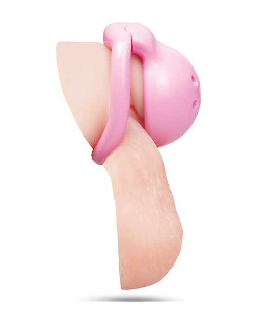 Thumbnail for Pussyboy Pink Mini Chastity Cage