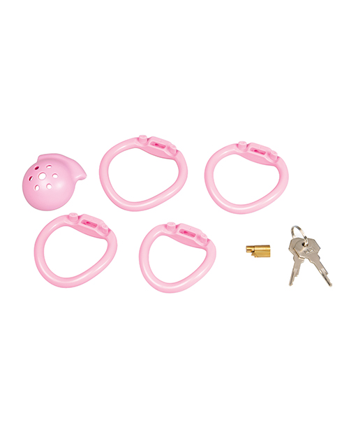 Thumbnail for Pussyboy Pink Mini Chastity Cage