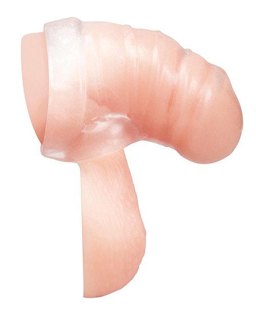 Thumbnail for Silicone Chastity Cage w/Ball Loop &amp; Pisshole