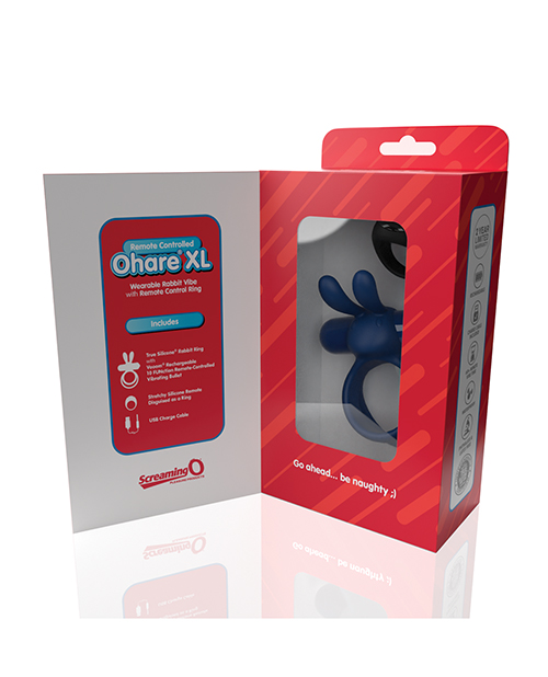 Thumbnail for Screaming O Ohare Remote Controlled Vibrating Ring - XL Blue