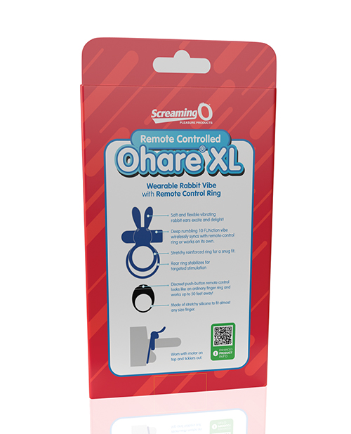 Thumbnail for Screaming O Ohare Remote Controlled Vibrating Ring - XL Blue