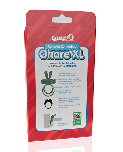 Thumbnail for Screaming O Ohare Remote Controlled Vibrating Ring - XL Green