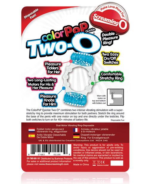 Thumbnail for Screaming O Color Pop Quickie Two-O - Blue