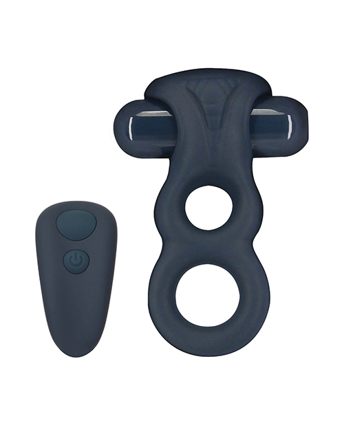 Thumbnail for Lux Active Triad 4.5&quot; Vibrating Dual Ring w/Remote - Dark Blue