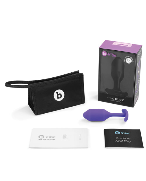 Thumbnail for b-Vibe Weighted Snug Plug 2 - 114 g Purple