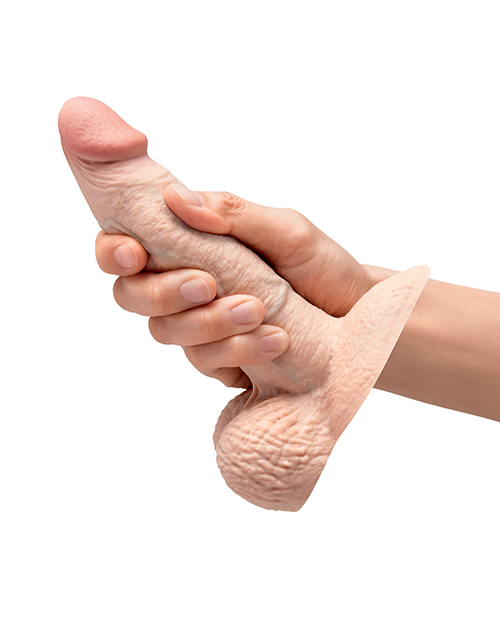 Thumbnail for b-Vibe Slipskin 6" Girthy - Cream