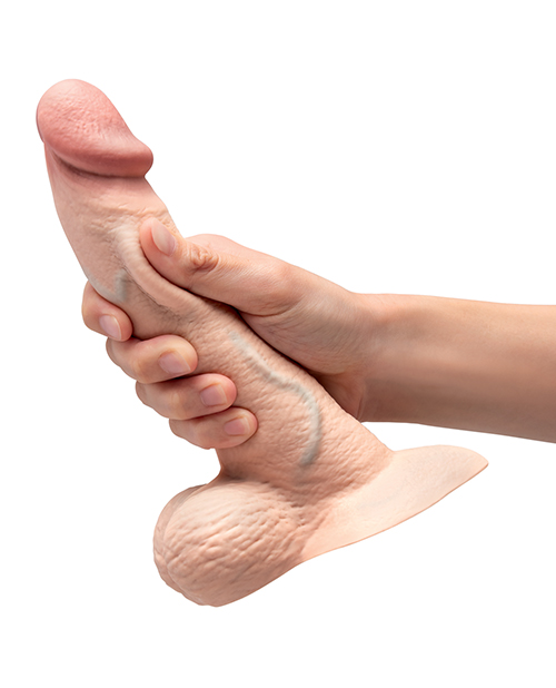 Thumbnail for b-Vibe Slipskin 8" Curvy - Cream