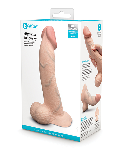 b-Vibe Slipskin 10&quot; Curvy - Cream