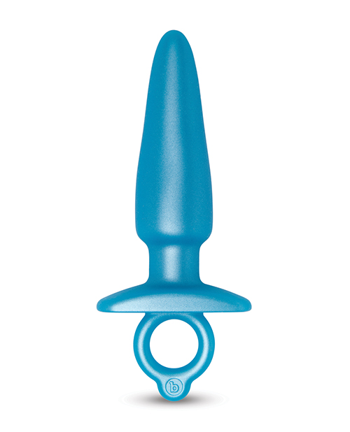 Thumbnail for b-Vibe Butties Sleek Tapered Plug - Blue