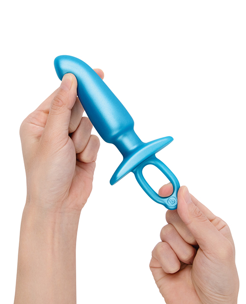 Thumbnail for b-Vibe Butties Hither Tapered Prostate Plug - Blue