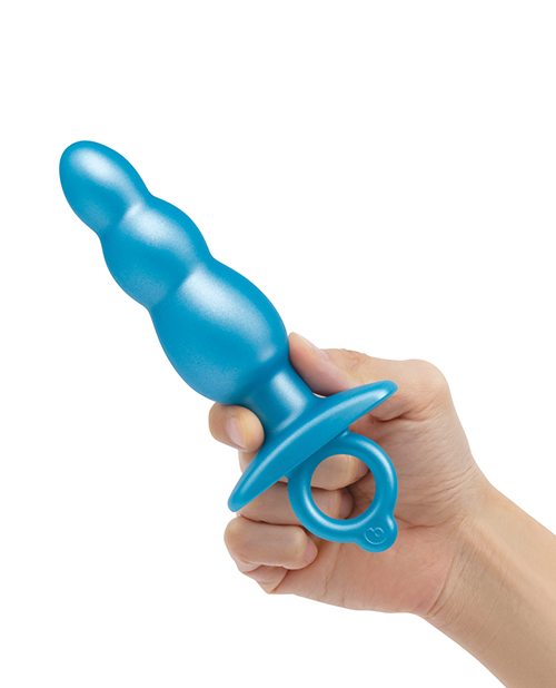 Thumbnail for b-Vibe Butties Bounce Beaded Tapered Plug - Blue