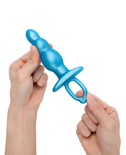 Thumbnail for b-Vibe Butties Bounce Beaded Tapered Plug - Blue