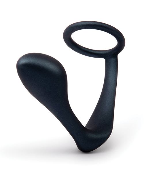 Thumbnail for b-Vibe Butties Ringer Cock Ring &amp; Prostate Plug - Black