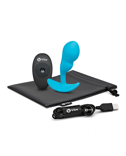 Thumbnail for b-Vibe Remote Control P-Spot Snug Plug - Blue