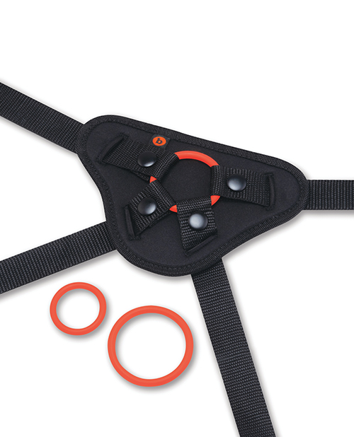 Thumbnail for b-Vibe Beginner&apos;s Strap-On Harness Set - With 5 Silicone Dildo Peg
