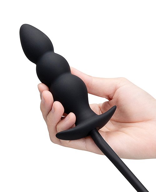 Thumbnail for b-Vibe Beaded Inflatable Anal Plug w/Hand Pump