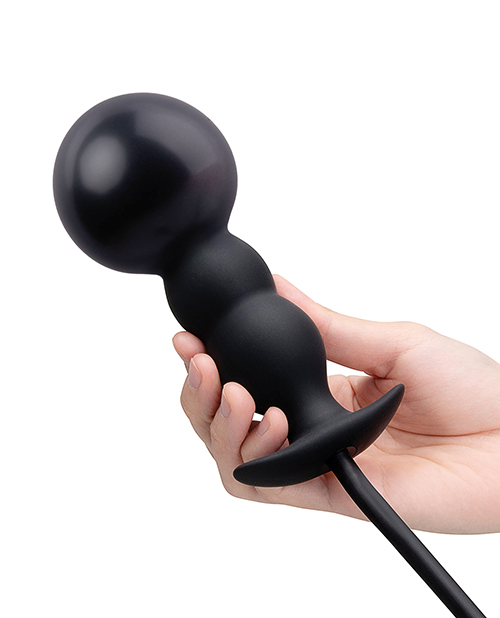 Thumbnail for b-Vibe Beaded Inflatable Anal Plug w/Hand Pump