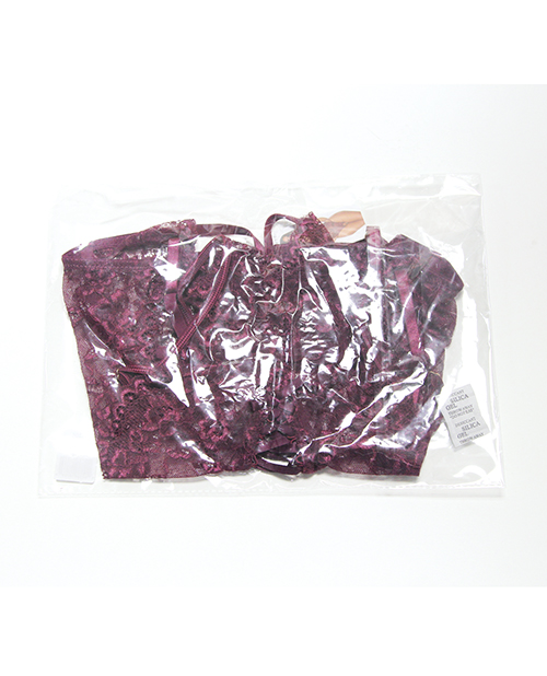 Thumbnail for Scallop Stretch Lace Teddy w/Underwire Cups - Mauve Plum O/S