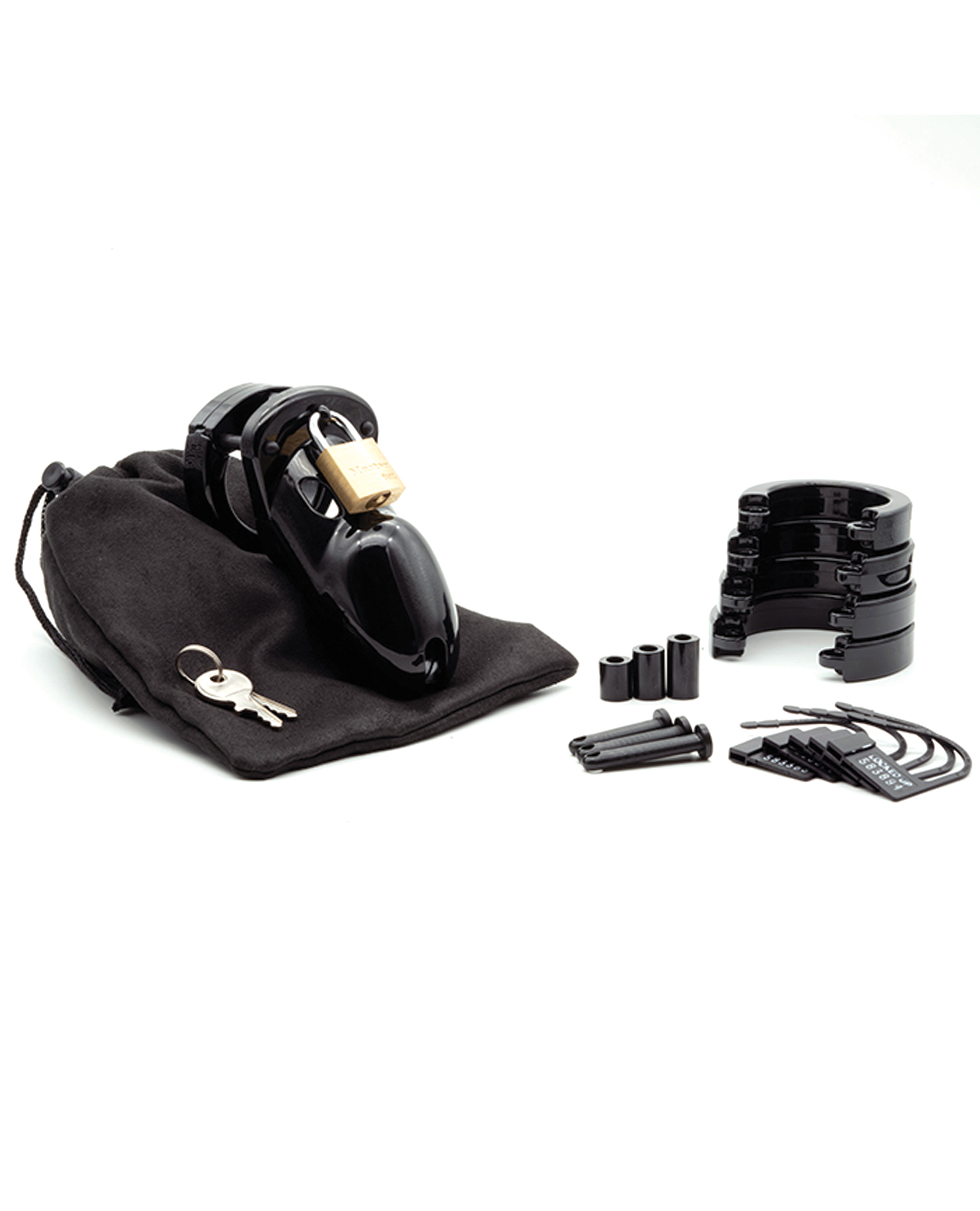 Thumbnail for CB-3000 3&quot; Cock Cage &amp; Lock Set - Black