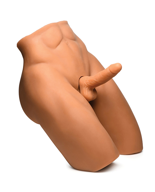 Thumbnail for Curve Toys Jock Poseable Torso w/Thrusting Dildo - Drop Ship Only