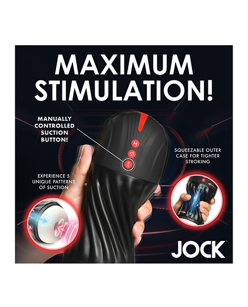 Thumbnail for Curve Toys Jock Sucking & Vibrating Masturbator - Black