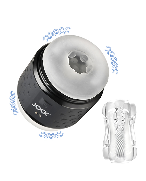 Thumbnail for Curve Toys Jock Vibrating Double Stroker - Black