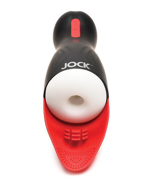 Thumbnail for Curve Toys Jock Sucking & Vibrating Masturbator - Black/Red