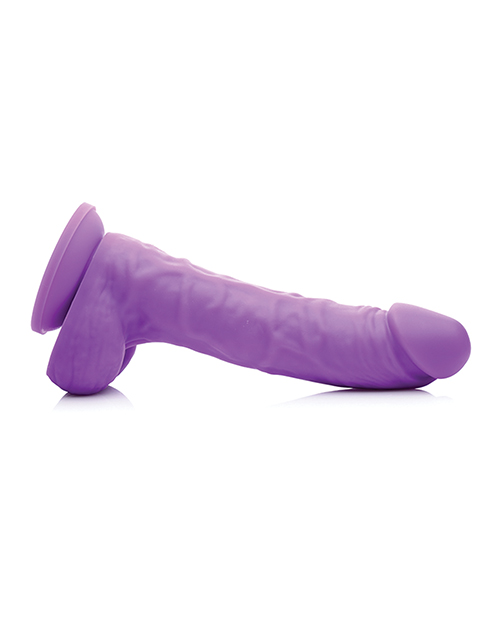 Thumbnail for Curve Toys Lollicock 7" Silicone Dildo w/Balls - Grape