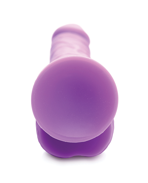 Thumbnail for Curve Toys Lollicock 7" Silicone Dildo w/Balls - Grape