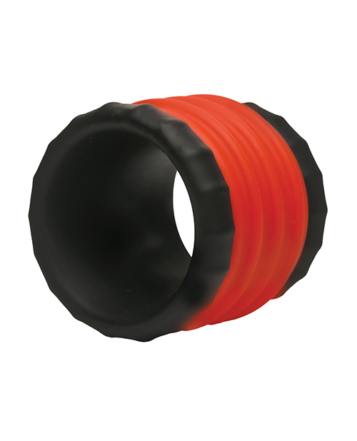 Thumbnail for Curve Toys Jock 2-in-1 Silicone Cock Ring - Red
