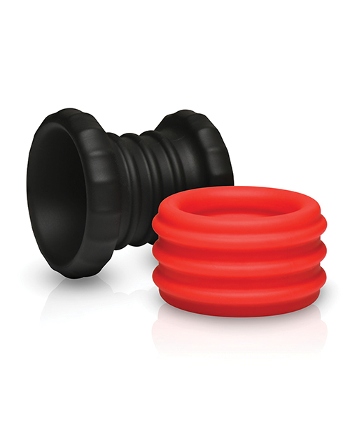 Thumbnail for Curve Toys Jock 2-in-1 Silicone Cock Ring - Red