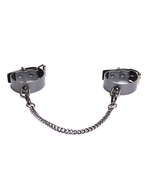 Thumbnail for Pleasure Collection Gunmetal Glam Cuffs w/Removable Chain