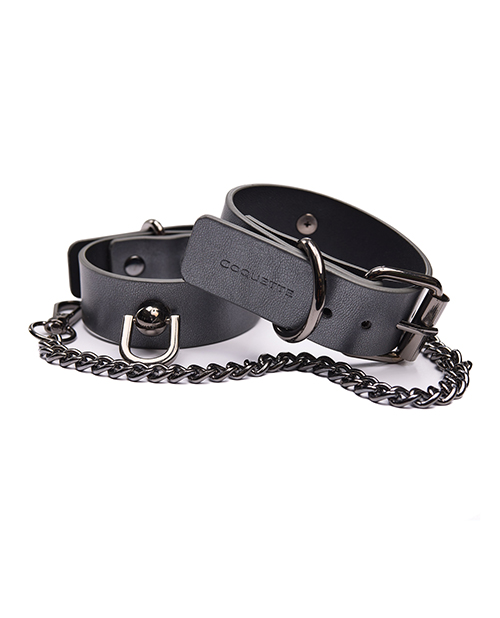 Thumbnail for Pleasure Collection Gunmetal Glam Cuffs w/Removable Chain