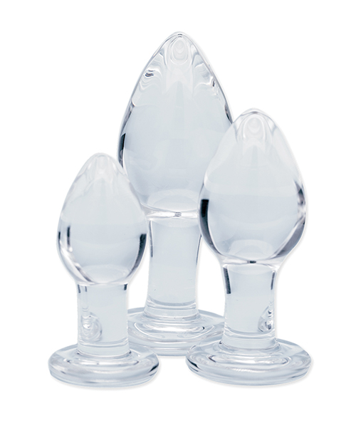 Thumbnail for Clarity Glass Dildo 3 Piece Kit - Utopian Trinity