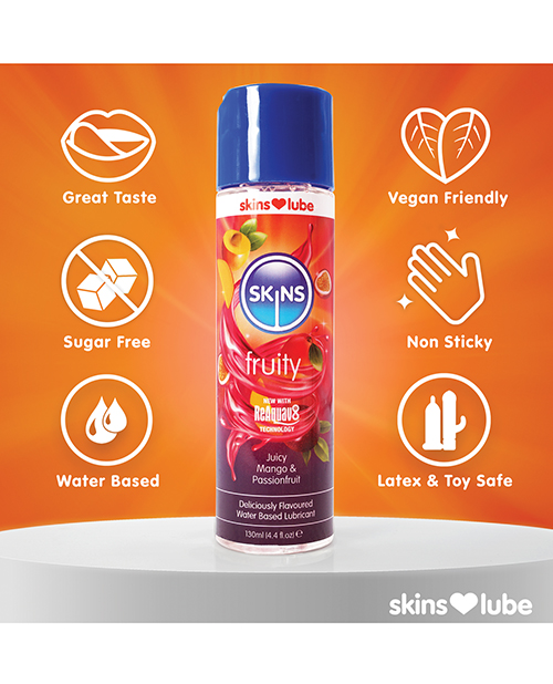 Thumbnail for Skins Water Based Lubricant - 4.4 oz Mango & Passion Fruit