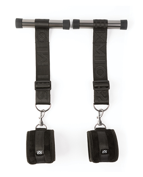 Thumbnail for Sei Mio Doorway Play Adjustable Over Door Cuff Restraints - Black